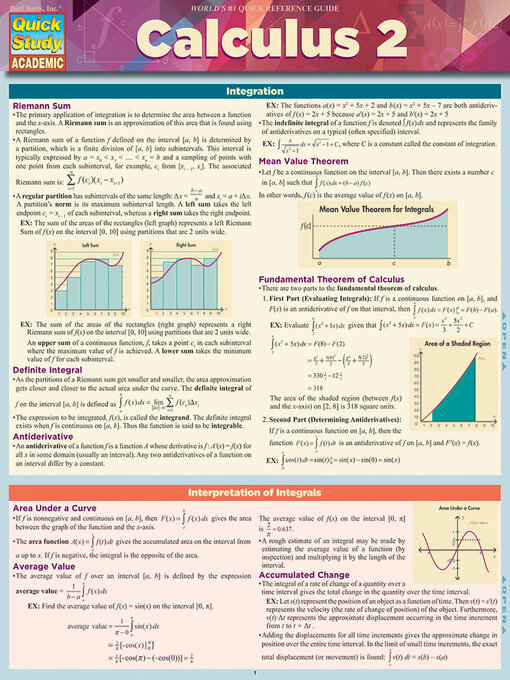 Upplýsingar um Calculus 2 eftir BarCharts Publishing, Inc. - Biðlisti